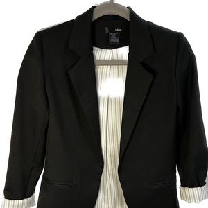 Aqua Black Blazer with Cream Lining